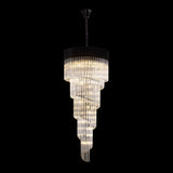 23 Light Ceiling Pendant in Matt Black finish with Clear Sculpted Glass (1230GEN63C)
