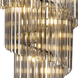 23 Light Ceiling Pendant in Matt Black finish with Smoked Sculpted Glass (1230GEN63E)