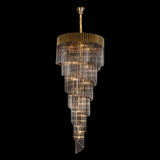 31 Light Ceiling Pendant in Brass finish with Smoked Sculpted Glass (1230GEN64B)