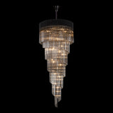31 Light Ceiling Pendant in Polished Nickel finish with Smoked Sculpted Glass (1230GEN64G)