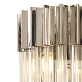 3 Light Wall Light in Polished Nickel finish with Cognac Sculpted Glass (1230GEN67F)