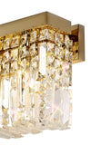 50x24cm Rectangular Large Wall Lamp, 3 Light E14, Gold/Crystal (1230HAL72B)