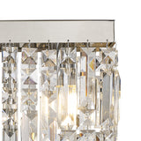 30x10cm Rectangular Table Lamp, 2 Light E14, Polished Chrome/Crystal (1230HAL111A)