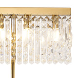 50x15cm Rectangular Floor Lamp, 4 Light E14, Gold/Crystal (1230HAL111D)