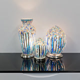 Mini Mosaic Glass Egg Lamp - Blue Deco (1459MOSLM71BD)