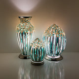 Mini Mosaic Glass Egg Lamp - Green Deco (1459MOSLM71GD)