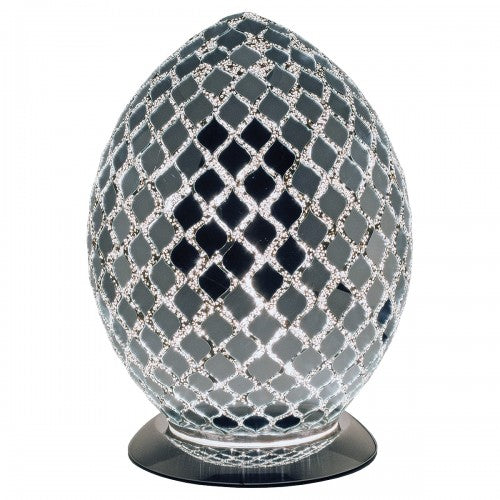 Mosaic Glass Egg Lamp - Mirrored (1459MOSLM74CM)