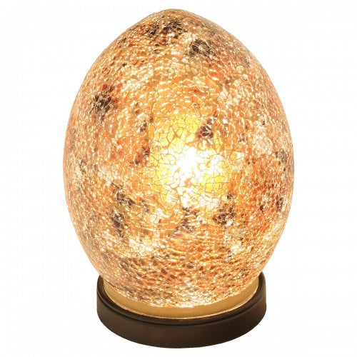 Mini Mosaic Glass Egg Lamp - Yellow (1459MOSLM77Y)