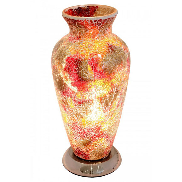 Mosaic Glass Vase Lamp - Red (1459MOSLM79R)