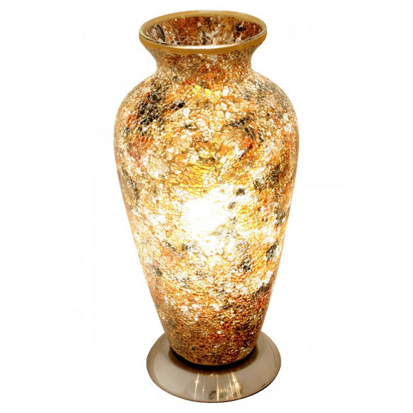Mosaic Glass Vase Lamp - Yellow (1459MOSLM79Y)