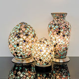 Mosaic Glass Egg Lamp - Blue & Pink Tile (1459MOSLM74BP)