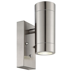 Up Down Security 2 light wall light with Photocell - Stainless Steel (1419PAL90130)