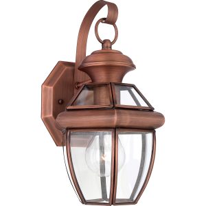 1 small Light Exterior Wall Light Aged Copper IP44 (0178NEW2SAC)