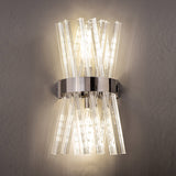 2 Light Wall Light in Polished Nickel with Clear Glass (1230THU11C)