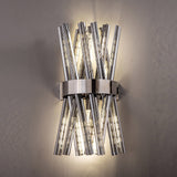 2 Light Wall Light in Polished Nickel with Smoked Glass (1230THU11B)