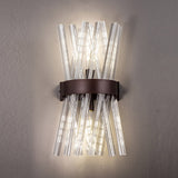 2 Light Wall Light in Brown Oxide with Clear Glass (1230THU11D)