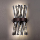 2 Light Wall Light in Brown Oxide with Smoked Glass (1230THU11E)
