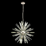 10 Light Round Pendant in Polished Nickel with Clear Glass (1230THU6E)
