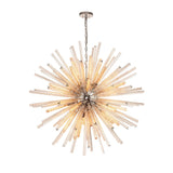 32 Light Round Pendant in Polished Nickel with Champagne Glass (1230THU9B)