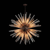 32 Light Round Pendant in Brown Oxide with Champagne Glass (1230THU9A)