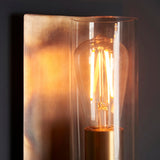 YANNIC Brass patina Wall Light with Champagne Glass Shade (0711YAN90598)